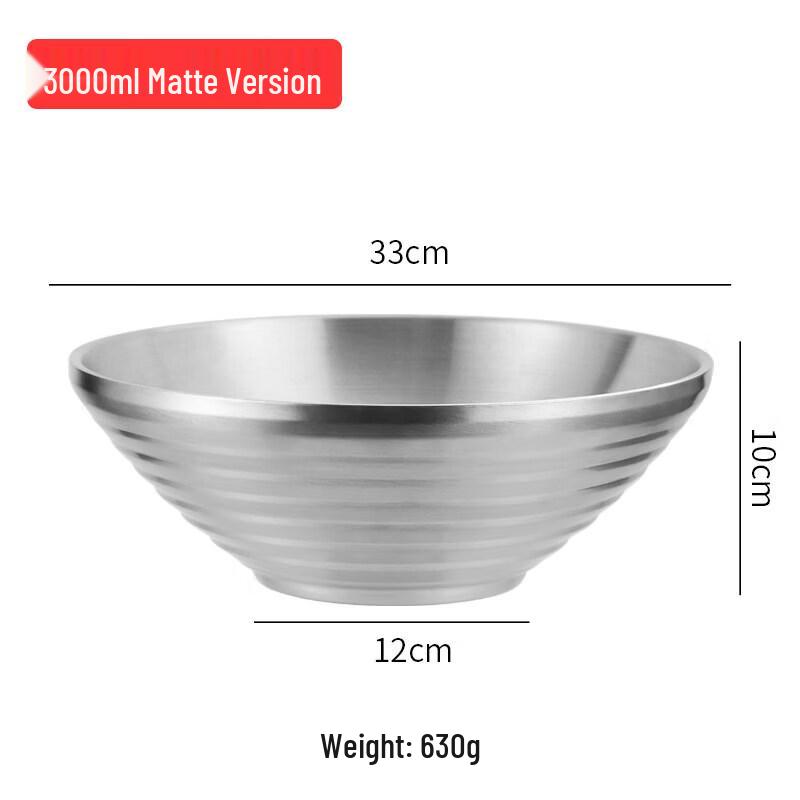 304 Stainless Steel Large Ramen & Soup Bowl