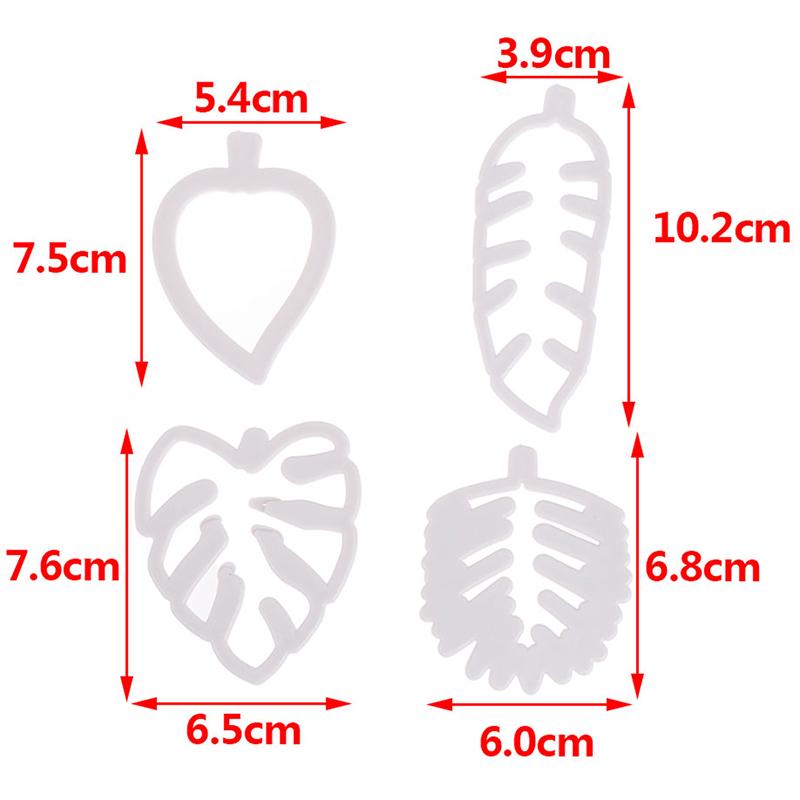 4 Pieces/Set Of Tropical Leaf Candy Cake Biscuit Mould Diy Decor Baking Tool