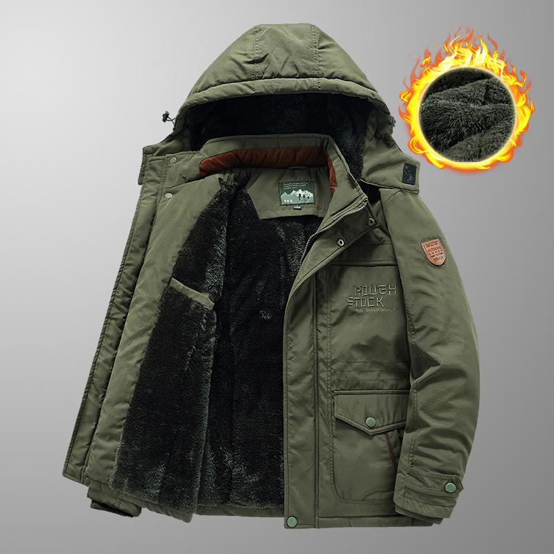 

Новая одежда с хлопковой подкладкой для молодых и средних отцов Утепленные куртки больших размеров с хлопковой подкладкой Зимняя одежда с хлопковой подкладкой 5XL армия зеленый