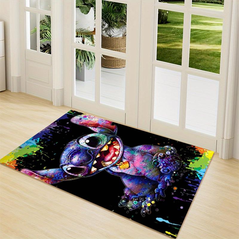 1Pc Lilo Stitch Tropical Adventure Carpet Rug Customizable Soft Washable Antislip Home Living Room Sofa Mats Personalized Rug 091784