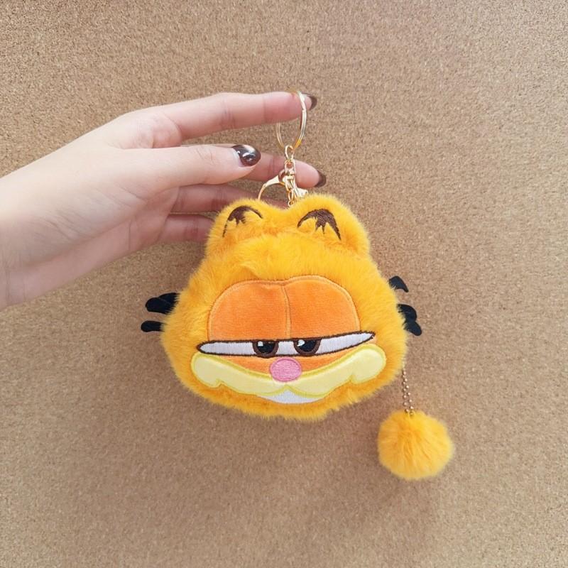 The Garfield Show Soft Plush Coin Wallet With Silver Keyring For Gifts And Travel Style C