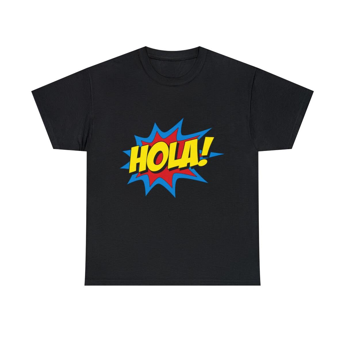 Hola Spanish Superhero Graphic Tee Shirt, S-5XL 3XL