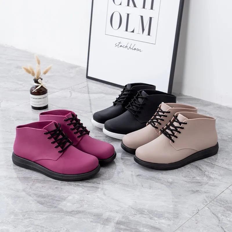 Adult rain shoes women's kitchen non-slip shoes wet and dry women's rubber shoes waterproof rain boots women's fashion thickened