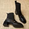 Boots Women's Spring and Autumn 2025 New Medium Heel Skinny Martin Boots Single Boots Women's Shoes High Heel Socks Boots Short Boots
