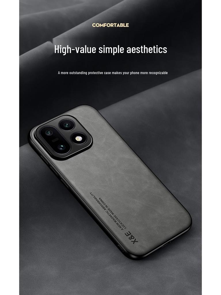 OnePlus 15 Lambskin Magnetic Case - Thin, Lightweight, Business Protective Cover