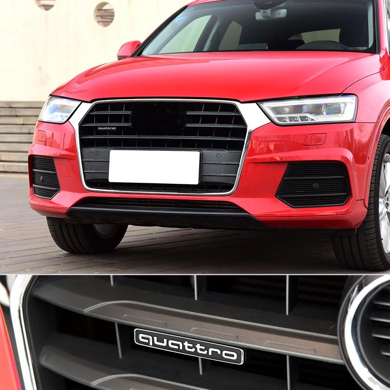 For yngc9 A4 A6 Q3 Car Grille Quattro Logo Front Grill Badge Emblem Sticker Drive Tail Quattro Standard