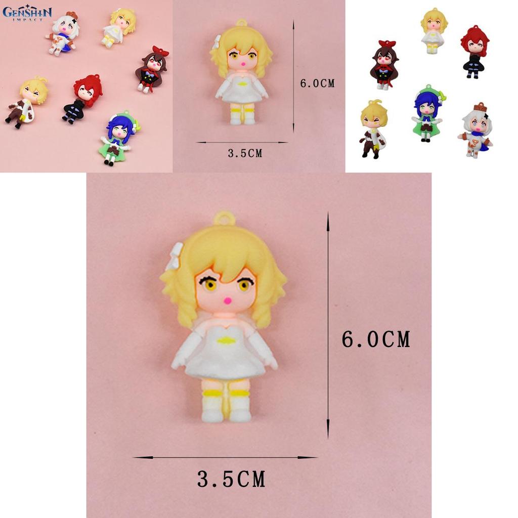 Genshin Impact Aether Diluc Lumine Venti Paimon Pvc Figure Toy Model