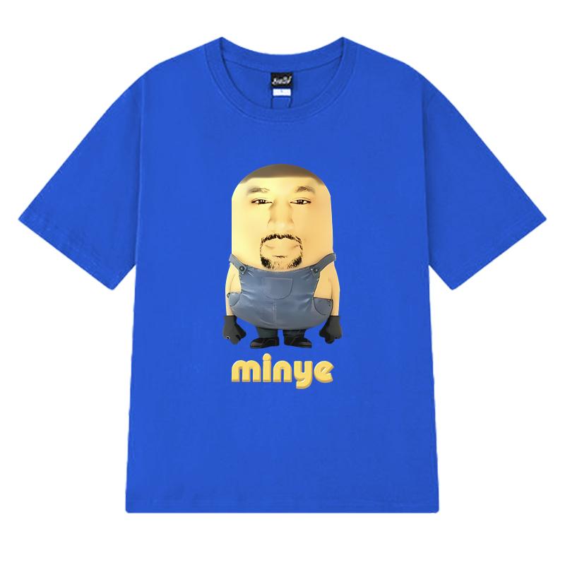 Hot Rapper Kanye West Minye Funny Meme Printed T Shirt Men Women Harajuku Hip Hop Streetwear Unisex Cotton Short Sleeve T-shirts