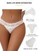 Ohyeah Plus Size Sexy Panties with Lace Floral Long and Peach Sexy Lace Underwear Women's T-Back Print, Cute, Breathable, Soft, Legs, Butt, Panties,
