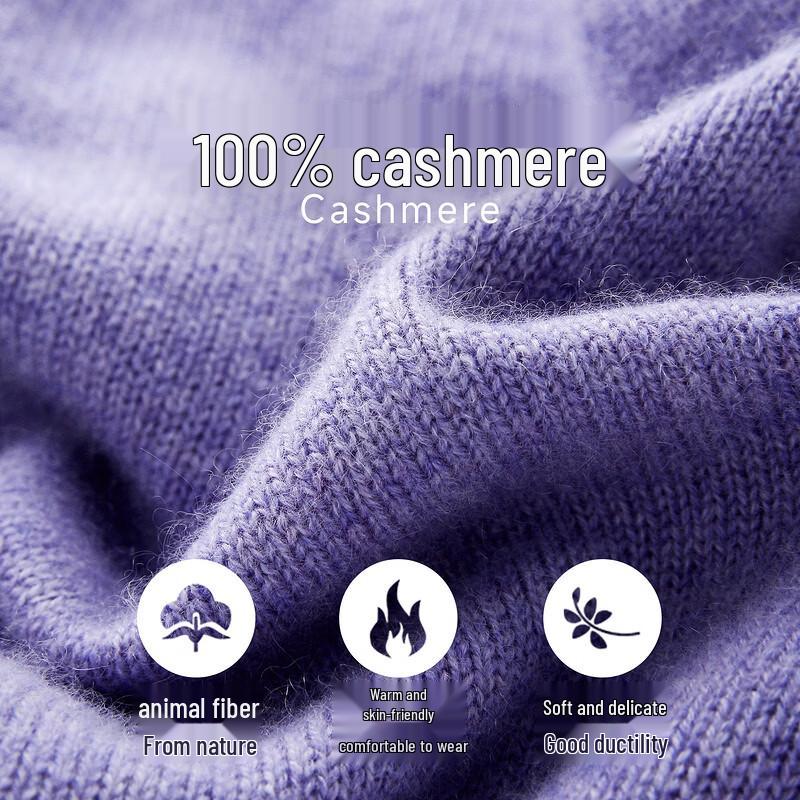 Zhaojun Women's 100% Cashmere Thickened Cable-Knit Sweater