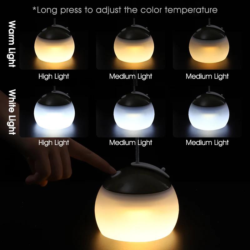 BIKING Camping Tent Hanging Light Portable Camping Lanterns USB Rechargeable Led Light Camp Lamp for Outdoor Emergency