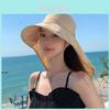 Summer Foldable Cap With Wide Brim For Sun Protection And Outdoor Style For Women