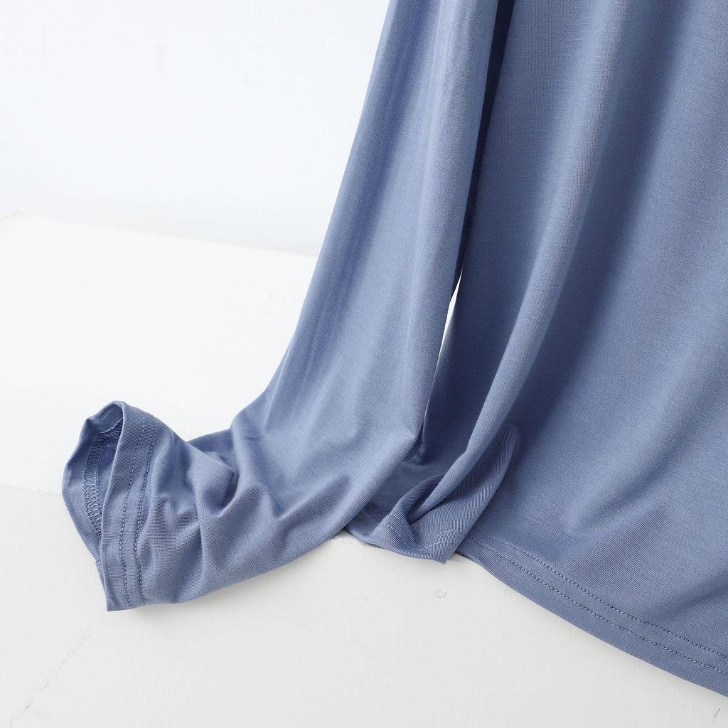 Damen Hochhals Langarm Pyjama-Set mit Schulterschutz - Weich, Glatt, Große Größen Sommer Nachtwäsche