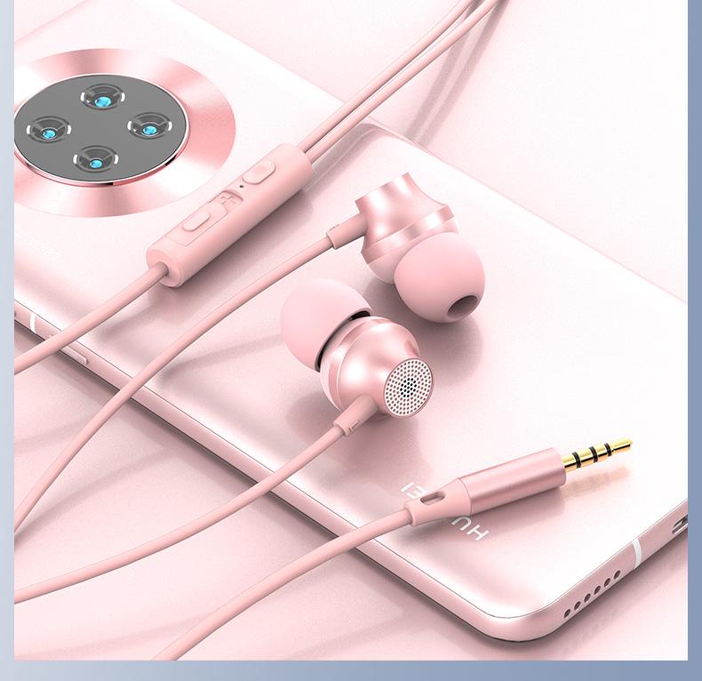 Wired Metal In-Ear Earphones with 3.5mm and Type-C Ports - Heavy Bass and Mobile Control