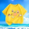 New Summer Cute Pet Paradise Kids T-Shirts Cartoon Animals Crew Neck Loose & Versatile Tops for Boys & Girls