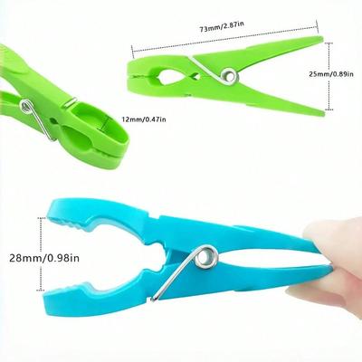 12-48Pcs Plastic Clothespins Ocks Underwear Clips Washing Line Strong Clothes Pegs S Grip Windproof Laundry Household Food Clip