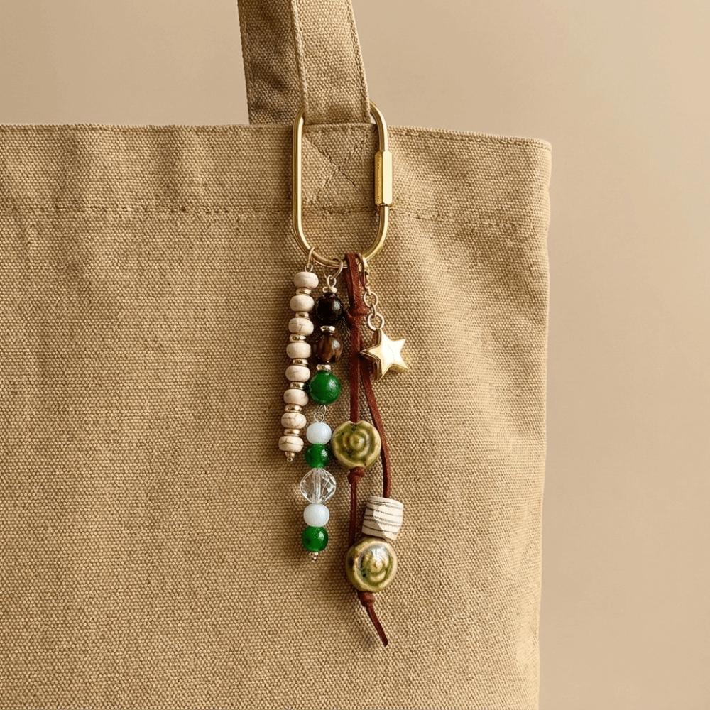 DIY Bag Pendant Conch Heart Key Ring Creative Bag Charm Men