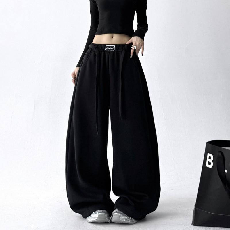 Women's Wide-Leg Casual Pants 2026 Spring/Autumn New Versatile Straight-Leg Slimming Loose Sports Trousers