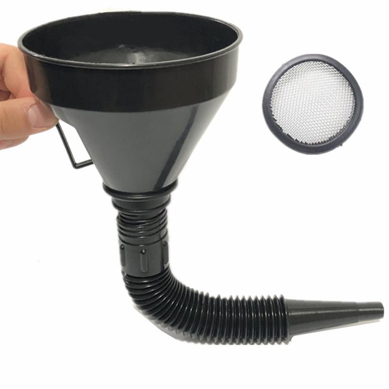 Multi Functional Flexible Automotive Fuel Funnel Wide Mouth Oil Funnel Spill-Proof Refueling & Oil Changing Tool with Handle