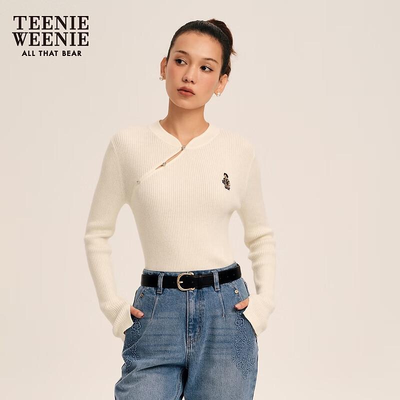 Teenie Weenie Women's New Chinese Style Bear Knit Sweater