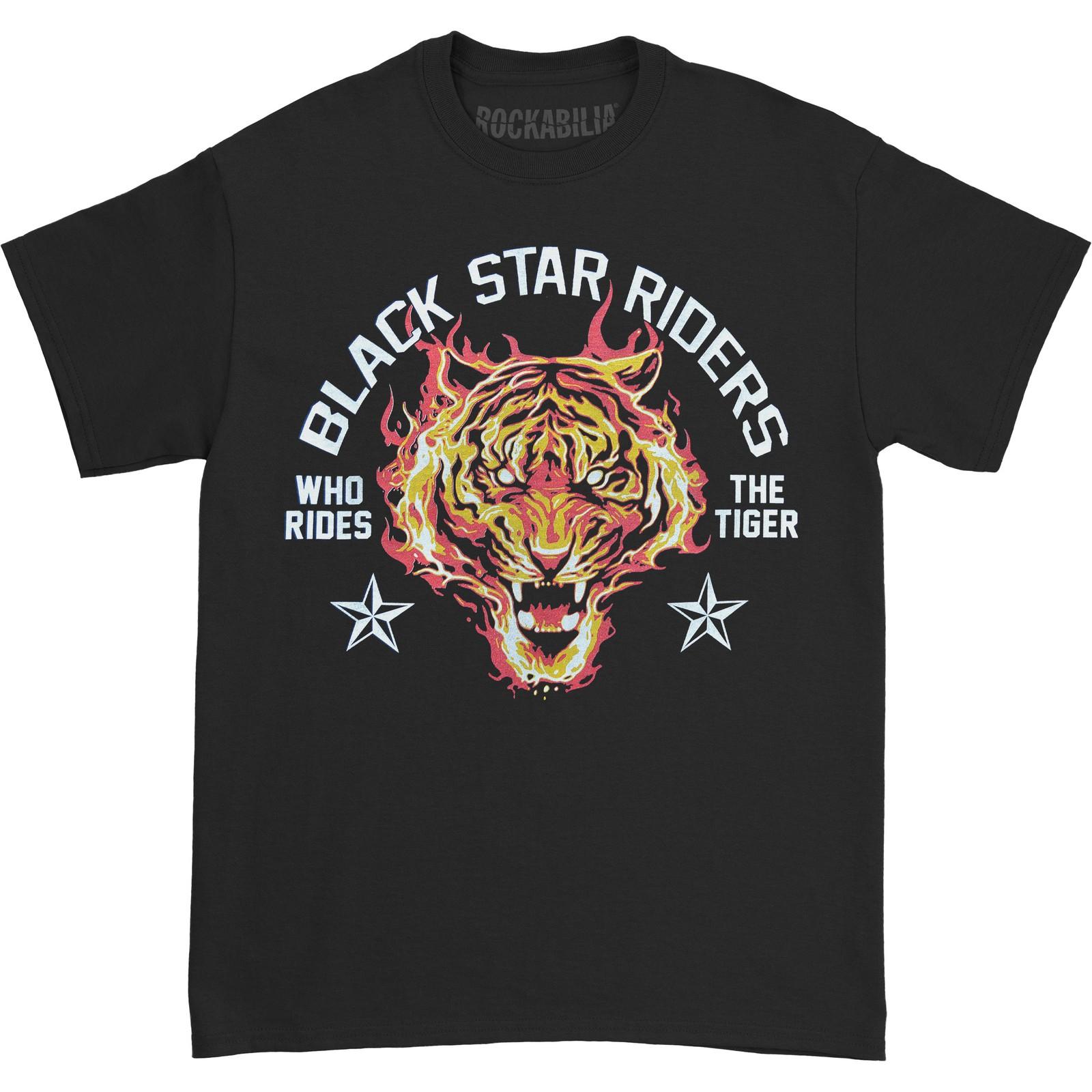 Men s Black Star Riders Tiger T-shirt Small Black S