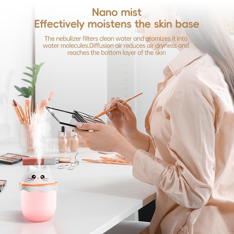 Cute Pet Humidifier Desktop Home Mini Spray Hydrator Atmosphere Night Light Office Creative Portable Cold Fog For Travel Bedroom