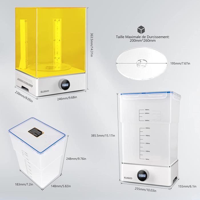 ELEGOO Mercury X Bundle Separate Reinigungs- und Härtungsmaschine Wash and Cure für Harzmodelle der großen Drucker46