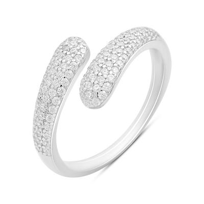 Silver Ring with Cubic Zirconia, Product Weight 2.09 G (2206446)