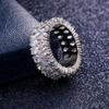 European & American Fashion AAA Grade Double Row Teardrop Zircon Ring - Trendy Accessory