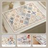 Boho Style Dish Drying Mat Coffee Mat Dish Drying Mat Super Absorbent Dish Drying Pad Kitchen Mat Coffee Machine Pad
