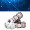 3 Way Connector Chrome Plated Pneumatic Component Carbon Steel G1 4in Thread Quick Coupler