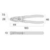 Fujiya Cable Pliers Black & Gold 175mm 6050-175BG