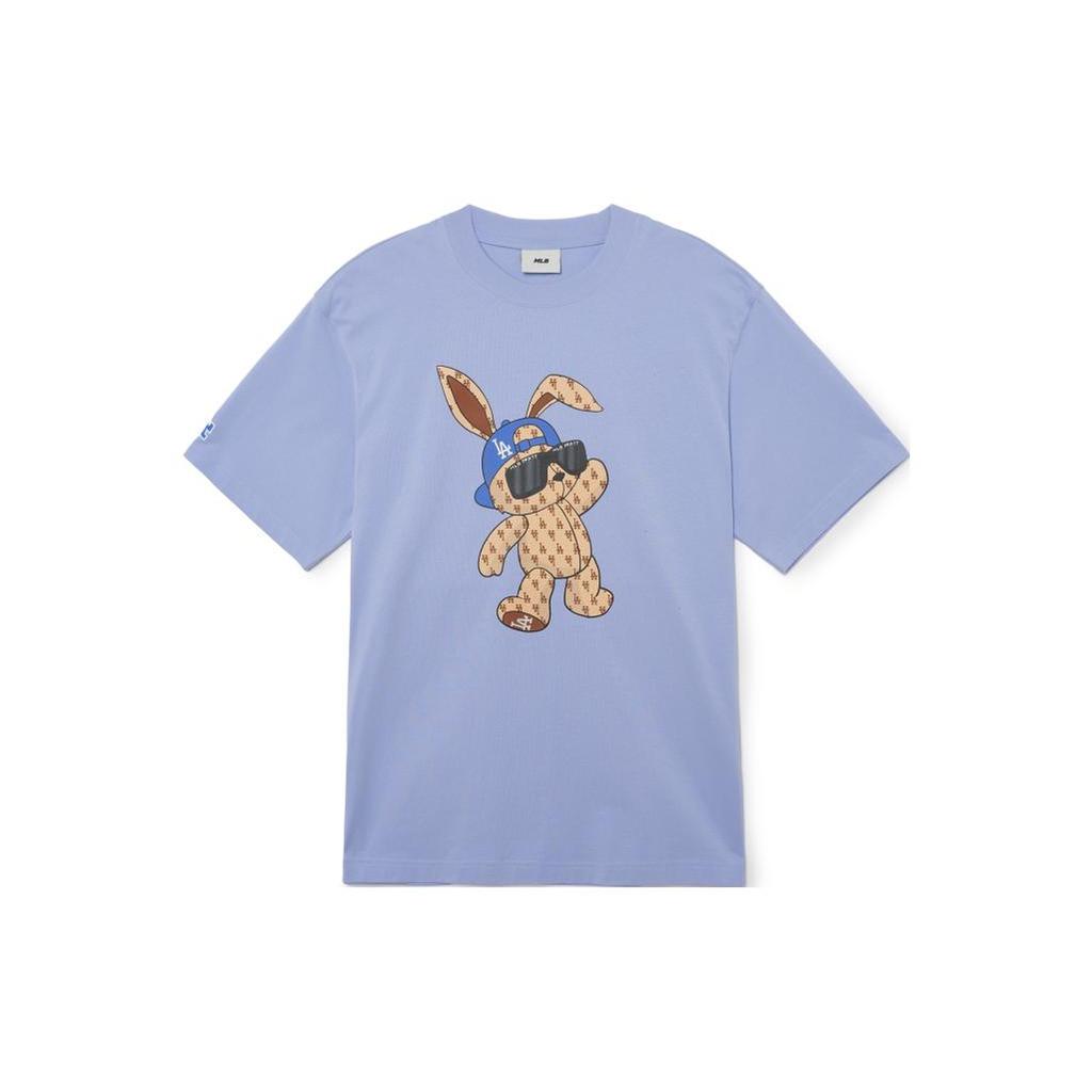 New MLB SS23 T Shirt Unisex Purple Blue 3ATSQ0131-07PPL