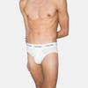 Calvin Klein Letter Waistband Lightweight Breathable Fitted Triangle Underwear Men Underwear White U2661G-100