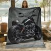 Vintage Motorrad Fleece Decke Klassischer Bike Druck Überwurf Weich Warm Ganzjahres Bettwäsche Heimdeko Geschenk Für Biker Fans