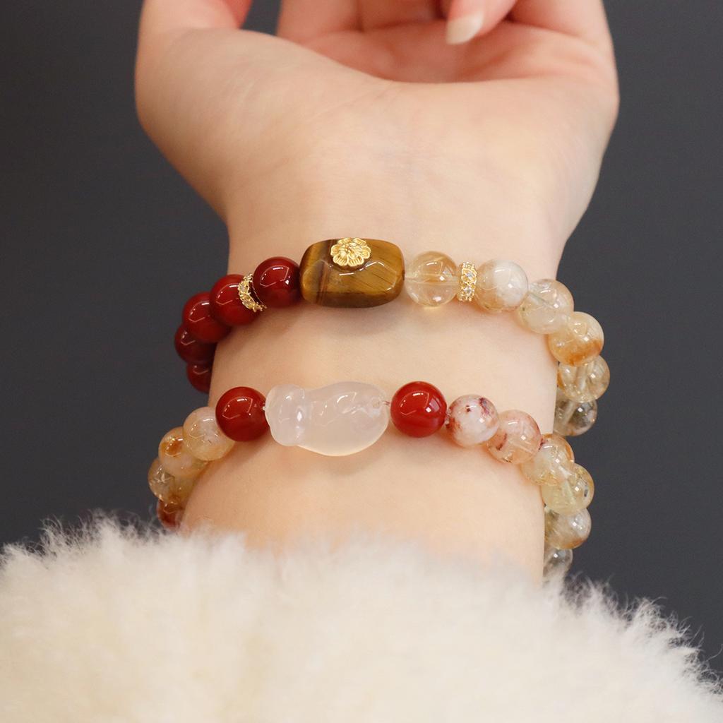 Natural Citrine Bracelet Fashion Women Daily Jewelry Lucky Gift