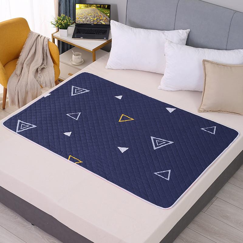 

Pattern Lattice Triangle Cotton Urine Separator Pad Physiological Mattress Tool Navy Blue,50x70cm