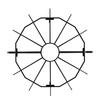 Log Grate, 27 Inch Heavy Duty Wheel Fire Grate with 6 Support Legs, Solid Powder-coated Steel Bars, Log Firewood Burning Rack Holder for Wood Stove