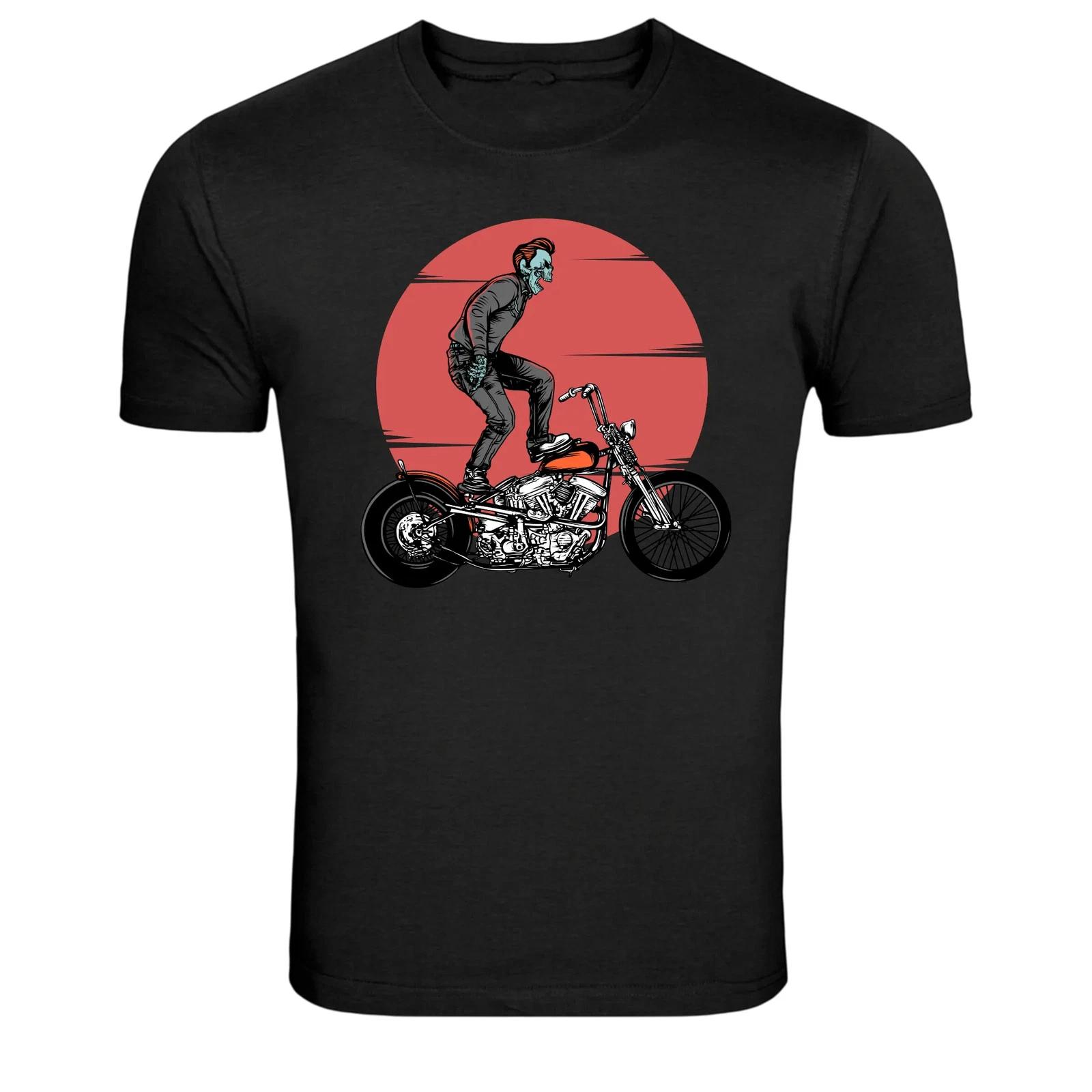 Retro Chopper Motorcycle Rider Biker Vintage Graphic T-Shirt L