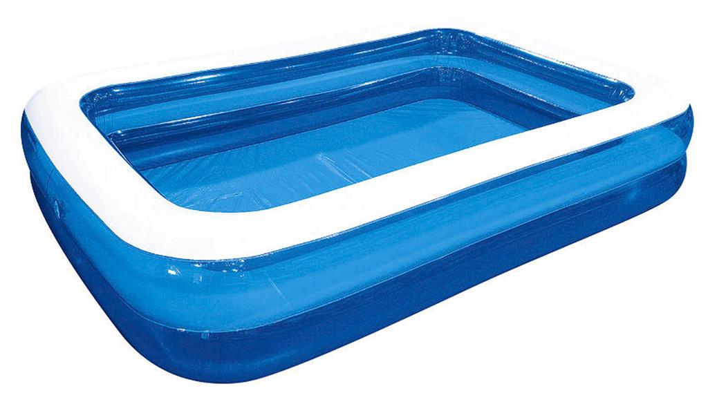 JILONG Giant Rectangle Pool, 262cm (262 x 175 x 50cm) (Inflatable Size), Includes Large Air Stopper and Drain Plug, JL-687935 BL