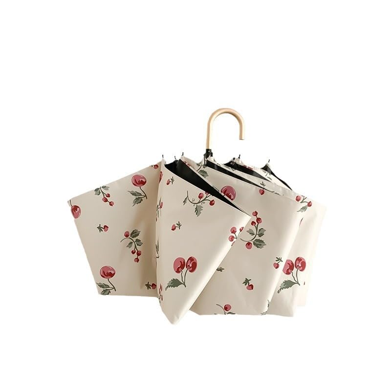 

Складной зонт с вишней Компактный Тепло и Хранение Идеально для женщин и Солнца и и Идеально для Дня или Нового! Дизайн, Хранение, Защита, Ручка, вишня