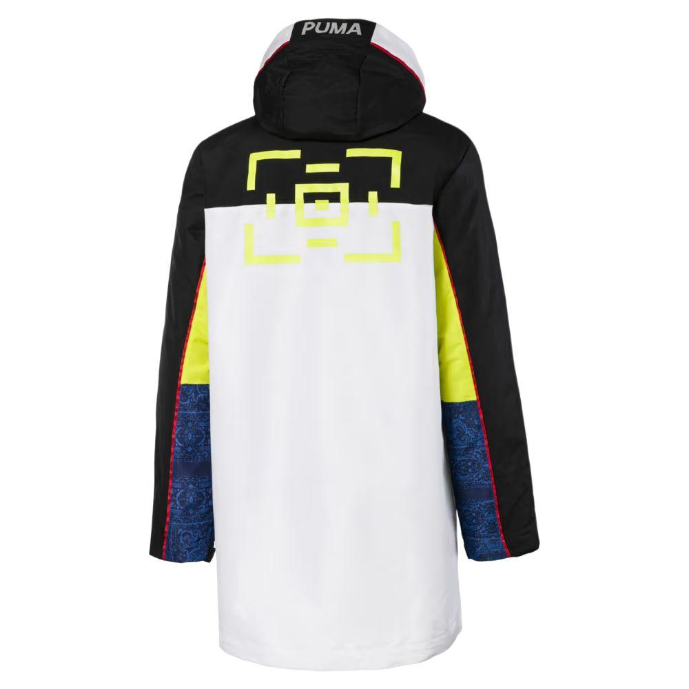PUMA Color Block Hooded Zip Jacket Men jackets White 595419-02