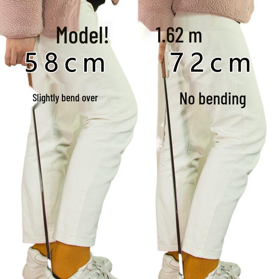 Long Handle Stainless Steel Shoehorn - Extended Metal Shoe Lifter