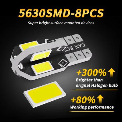 Ampoule LED de Voiture T10 W5W LED Canbus Sans Erreur Super Lumineuse Lampe d'Intérieur de Voiture Ampoule Auto SMD Blanc Ambre Rouge Lampe de Lecture de Dôme