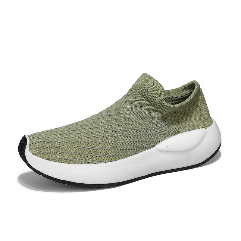 Casual Shoes Summer Fly-woven Breathable Sports Shoes Lazy Shoes Soft Sole Lightweight Socks Shoes
