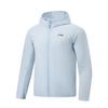 LiNing Fitness Series Ice Comfort Moisture Wicking UV Protection Hooded Logo Sunscreen Jacket Men Jackets AFDWC49-4