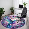 1 Stück Kolibri Garten Büro Runder Teppich, Unter Bürostühlen Schlafzimmer Wohnzimmer Heimdekoration, Raumdeko