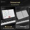 Black Non-Reflective Sheet Music Clip & Folder for Piano and Drum Stands with Transparent Insert Pages
