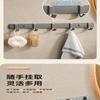 Space Aluminum Bathroom Hook No Drilling Strong Adhesive Coat Hook For Bathroom Kitchen Wall Mounted Clothes Hanger