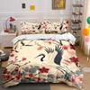 Crane Blossom Decorative Set Soft Comfortable Duvet Cover Bedding Set Included 1*Duvet Cover & 2*Pillowcases, Gift